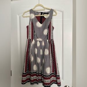Anthropologie Maeve maroon and black dress